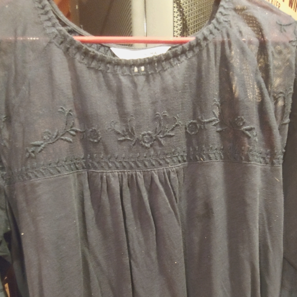 Blue 3 quarter sleeve shirt